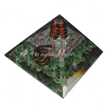 Ruby Zeosite Orgone Pyramids with Crystal Point