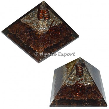 Garnet Orgone Pyramids with Crystal Point