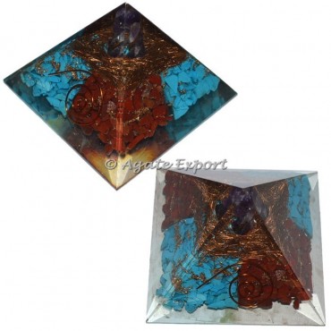 Turquoise Orgone Pyramids with Spiral Point
