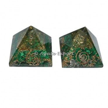 Malachite Small Orgone Pyramids