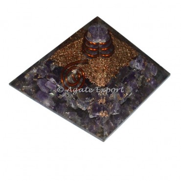 Amethyst Orgone Pyramids with Amethyst Point