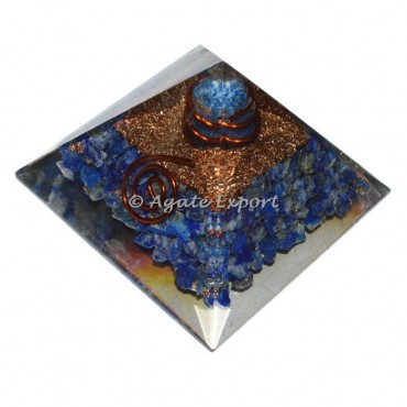 Lapis Lazuli Orgone Pyramids with Lapis Point
