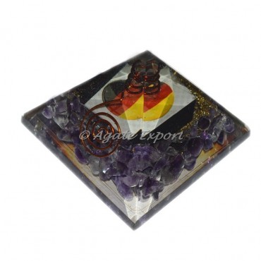 Amethyst Healing Orgonite Pyramids