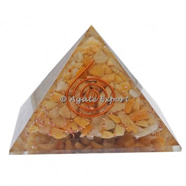 Yellow Aventurine Energy Orgonite Pyramid