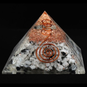 Rainbow Moonstone Power Healing Orgonite Emf Protection Pyramid