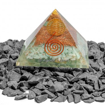 Amazonite Orgonite Pyramids with crystal point