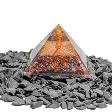 Garnet Root Chakra Orgonite Emf Protection Pyramid