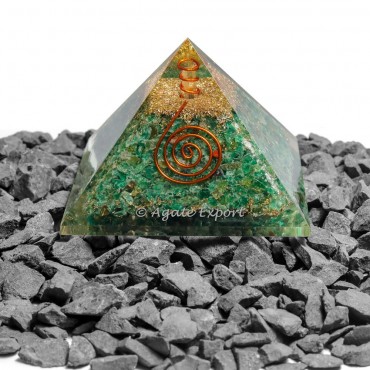 Green Aventurine Orgonite Healing Crystals Pyramid