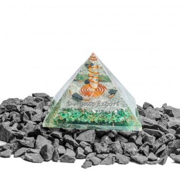 Choko Reiki Healing Energy Generator Green Aventurine Orgonite Pyramids