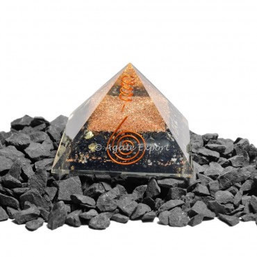 Black Tourmaline Healing Crystals Orgonite Pyramid