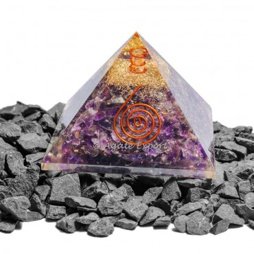 Amethyst High Quality Orgonite Pyramid