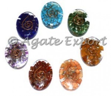Mix Gemstone Orgone Energy Oval
