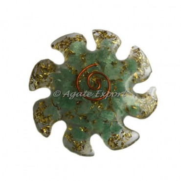 Green Aventurine Orgonite Sun
