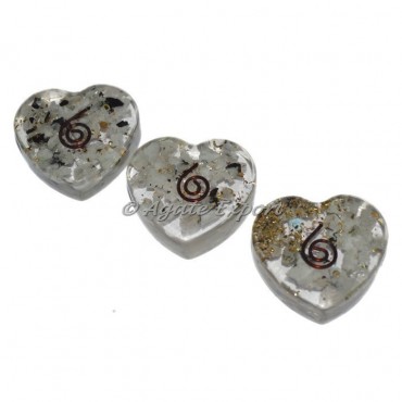 Crystal Quartz Heart Cab