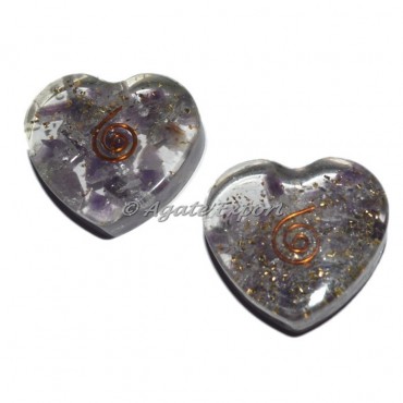Amethyst Orgonite Heart Cab