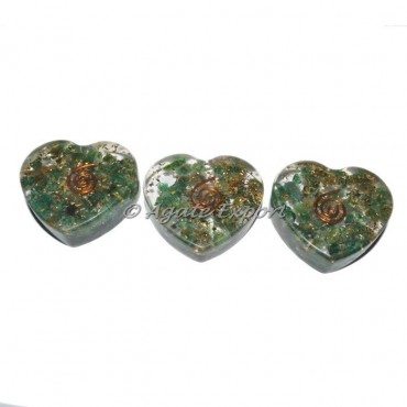 Green Aventurine Orgonite Heart Cab
