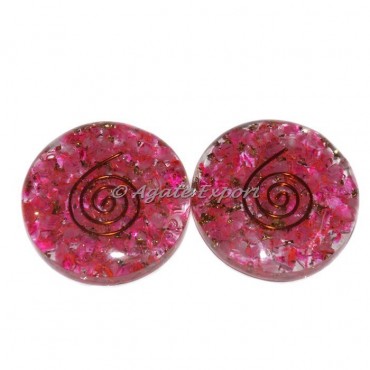 Crystal Colour Orgonite Disc Cab