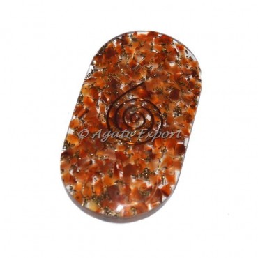 Red carnelian Oval Orgonite Cabs