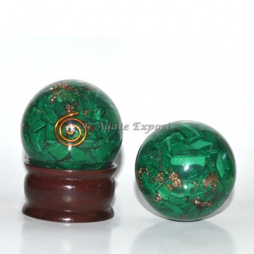 Malachite Orgone Sphere