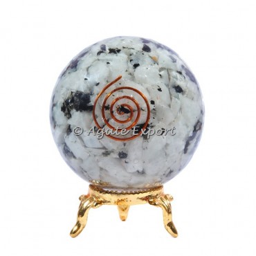 Rainbow Moonstone Orgonite Sphere with Choko Reiki