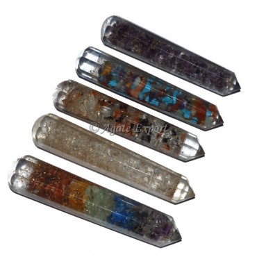Mix Agate Orgone Massage Wands