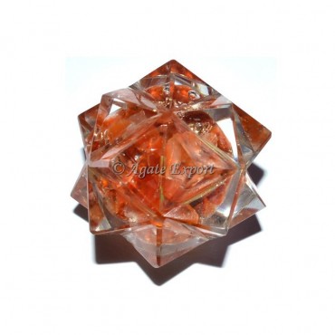 Carnellian 20 Point Orgone Star