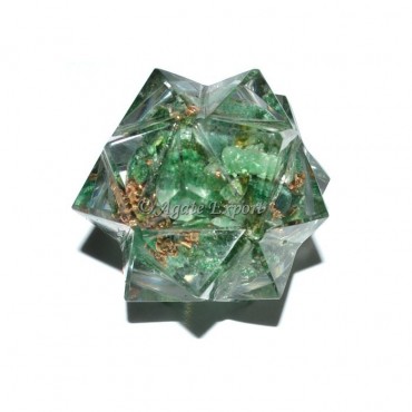 Green Aventurine 20 Point Orgone Star