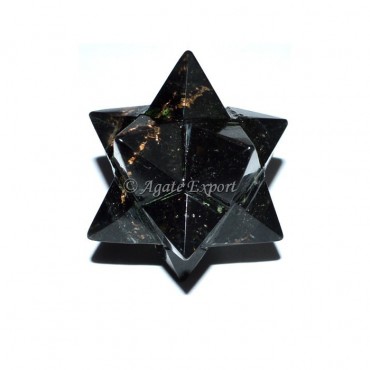 Black Tourmaline 12 Point Orgone Star