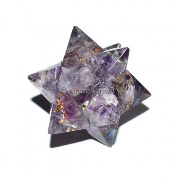 Amethyst 12 Point Orgone Star