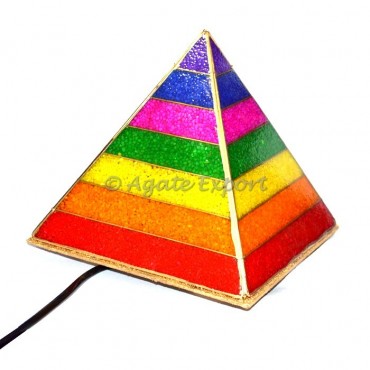 Orgone Layer Pyramids lamps