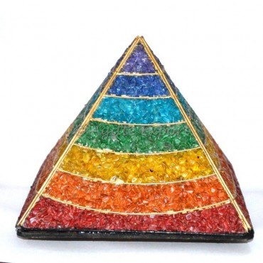 Orgone Golden Chakra Layer Pyramids Lamps
