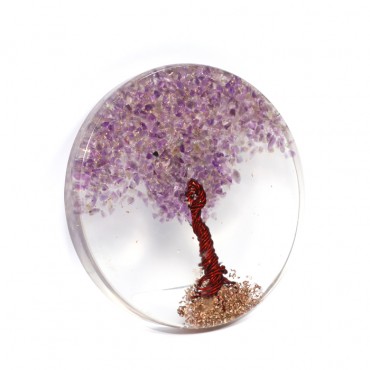 Amethyst Tree of life Orgonite Coaster