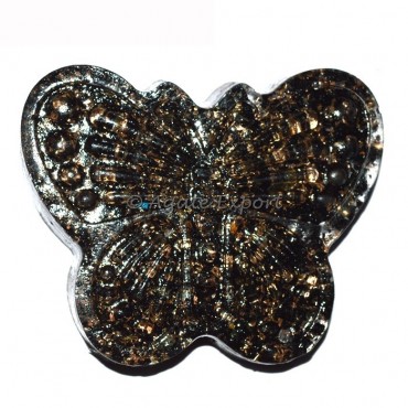 Black Tourmaline Orgone Butterfly Paperweight