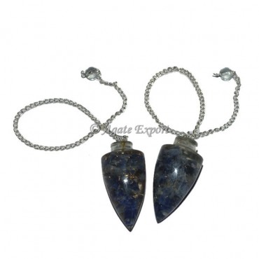 Sodalite Agate Plane Orgone Pendulums