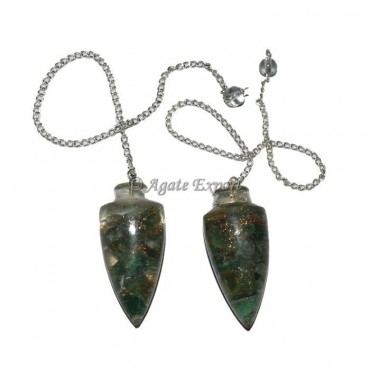 Green Aventurine Plane Orgone Pendulums
