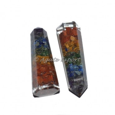 Mix Chakra Orgonite Obelisk