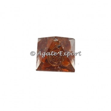 Red Carnelian Small Orgonite Pyramid