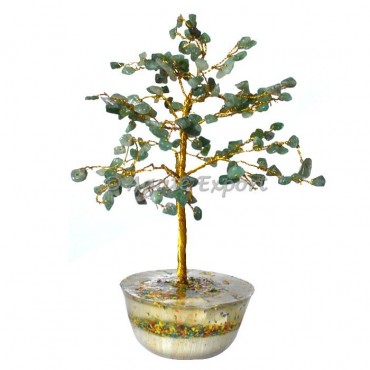 300 Chips Green Aventurine Orgone Base Tree