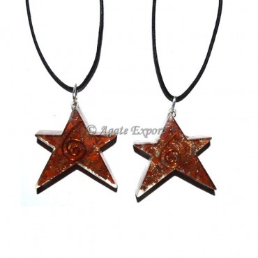 Red Jasper Orgone Star Pendants