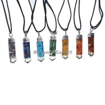 Mix Gemstone Orgone Pencil Pendants