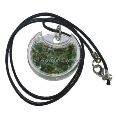 Green Aventurine Acrylic Orgone Pendant