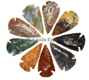 Polished Agate Arrowheasd 2 Inches