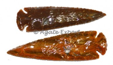 Polished Agate Arrowheasd 4 Inches