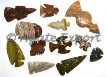 Mix Shape Polished Agate Arrowheads