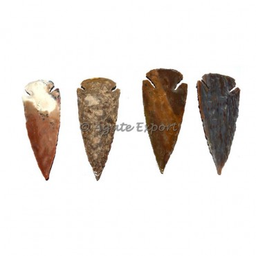 polished Fancy Jasper Arrowheads 2 Inches