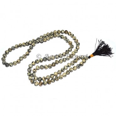 Dalmatian Jasper Japa Mala