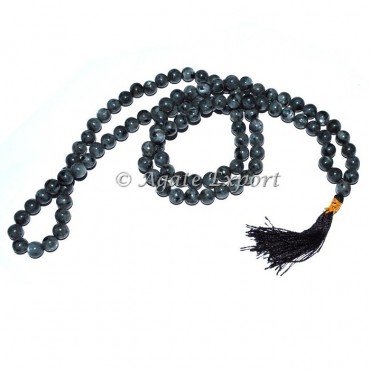 Black Rainbow Moonstone Japa Mala