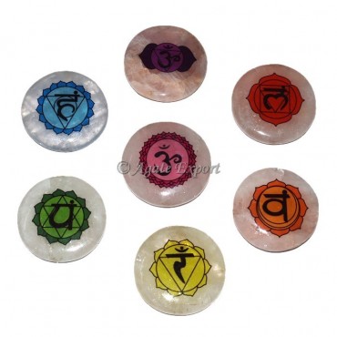 Rose Quartz Printed 7 Chakra Set