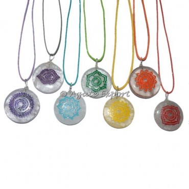 Choko Reiki Healing Crystals Chakra Pendant Set