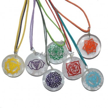 Meditation Yoga 7 Chakra Pendants Set